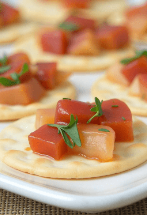 Baked cracker appetizers