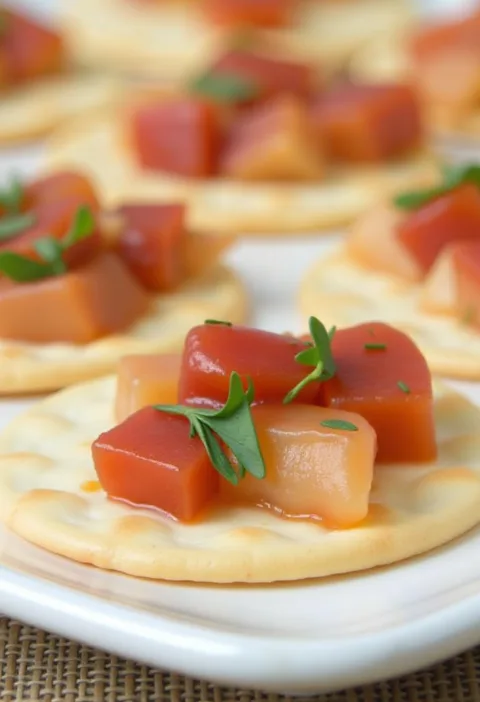 Baked cracker appetizers