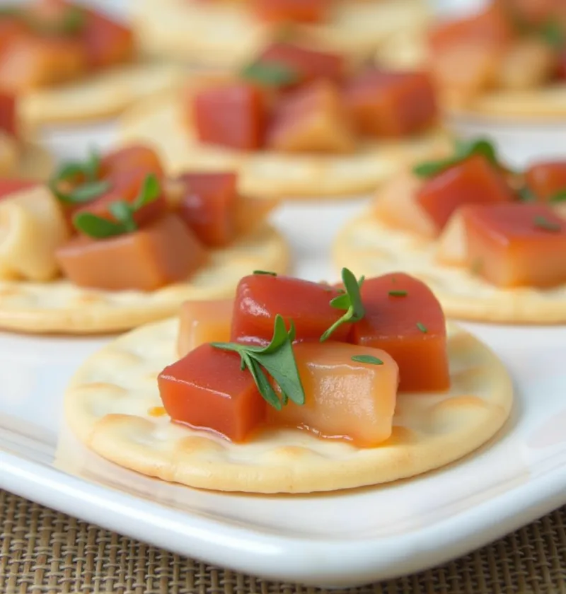 Baked cracker appetizers