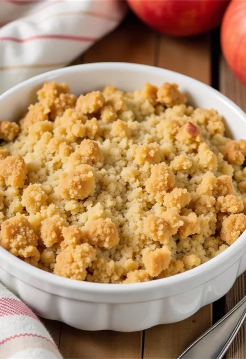 Small batch apple crumble