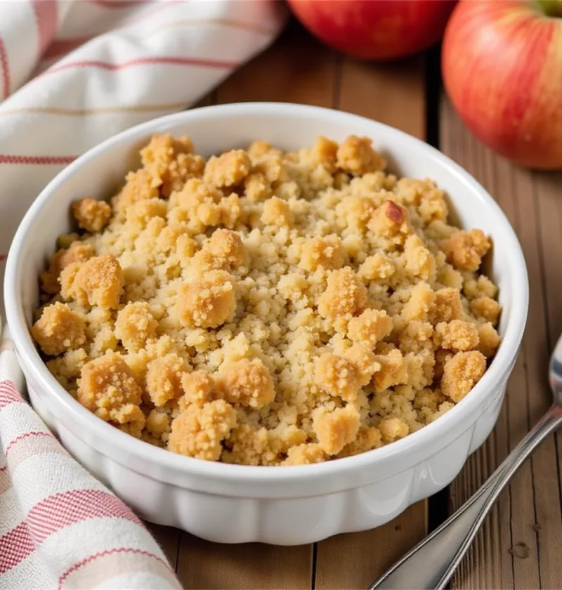 Small batch apple crumble