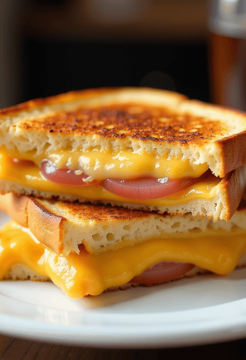 Southern Maryland grilled cheese sandwich