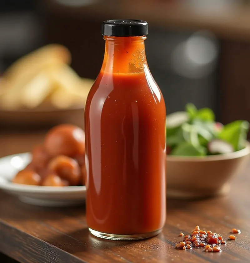 BBQ sauce on hamburgers