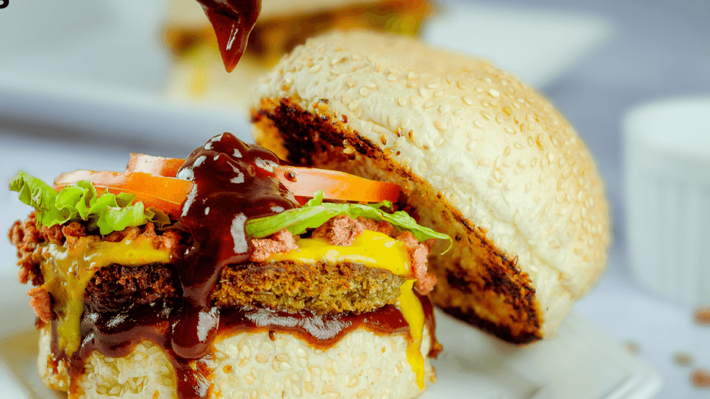BBQ sauce on hamburgers