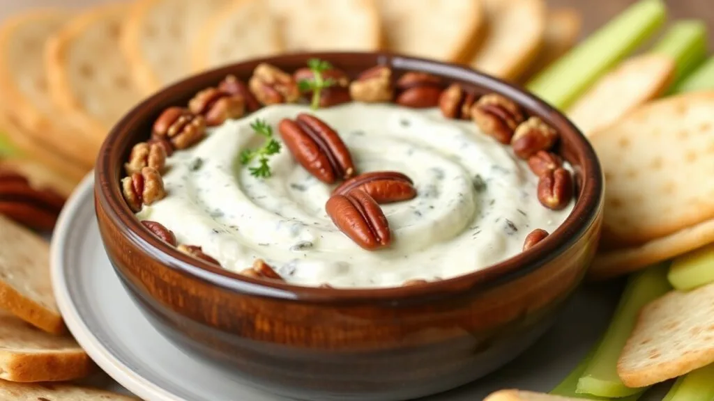 Blue cheese and pecan dip