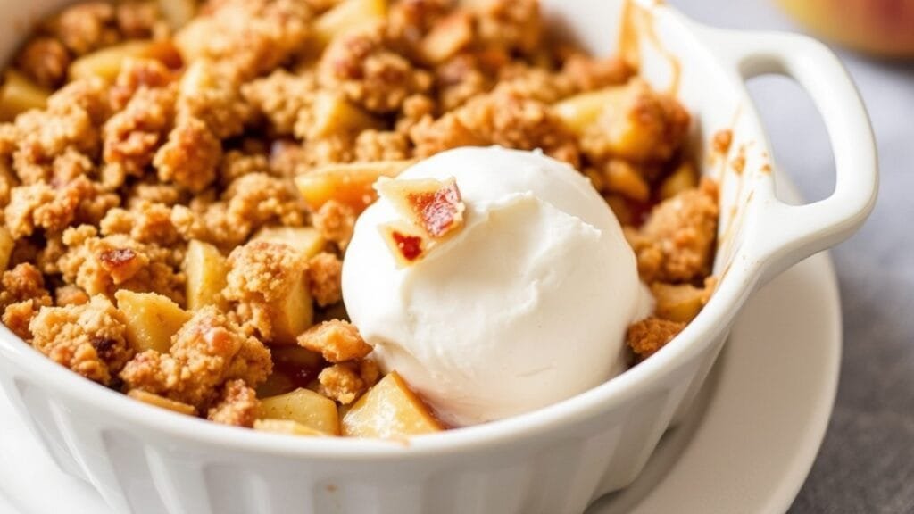 Small batch apple crumble