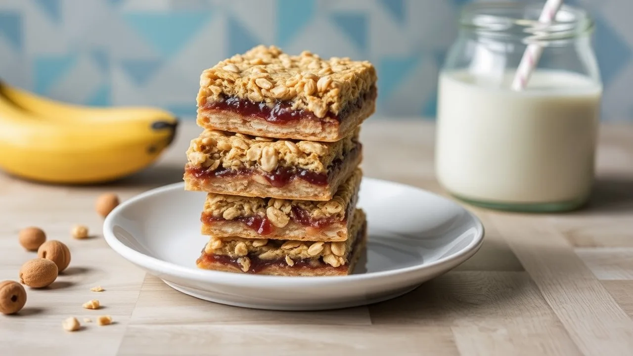 Peanut butter jelly bars oatmeal