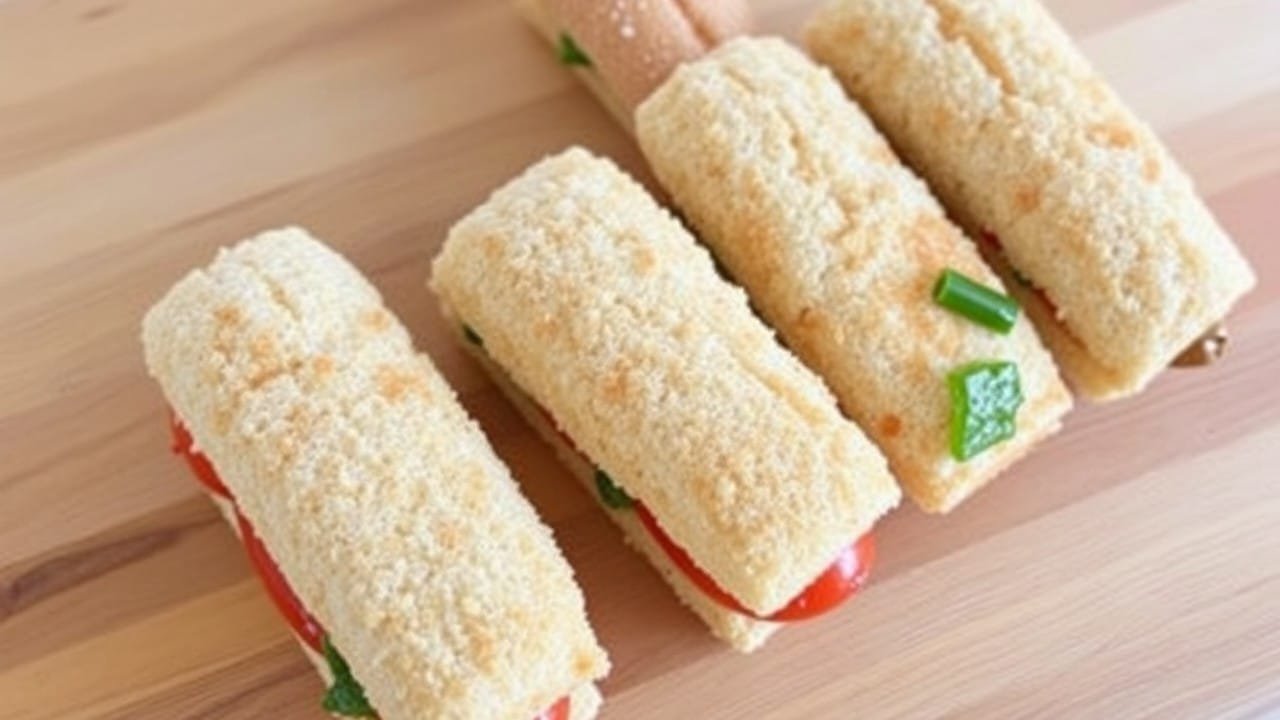 Pimento cheese finger sandwiches