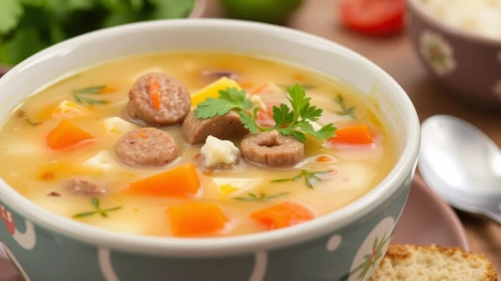 Creamy sausage vegetable soup