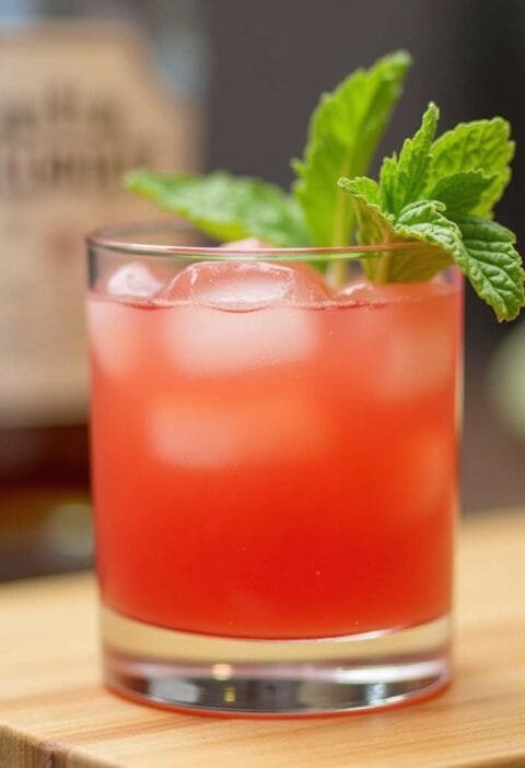 Watermelon Mint Whiskey Smash