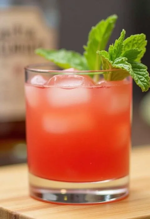 Watermelon Mint Whiskey Smash