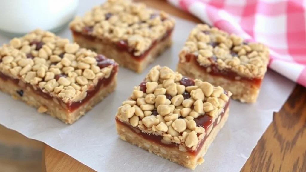 Peanut butter jelly bars oatmeal