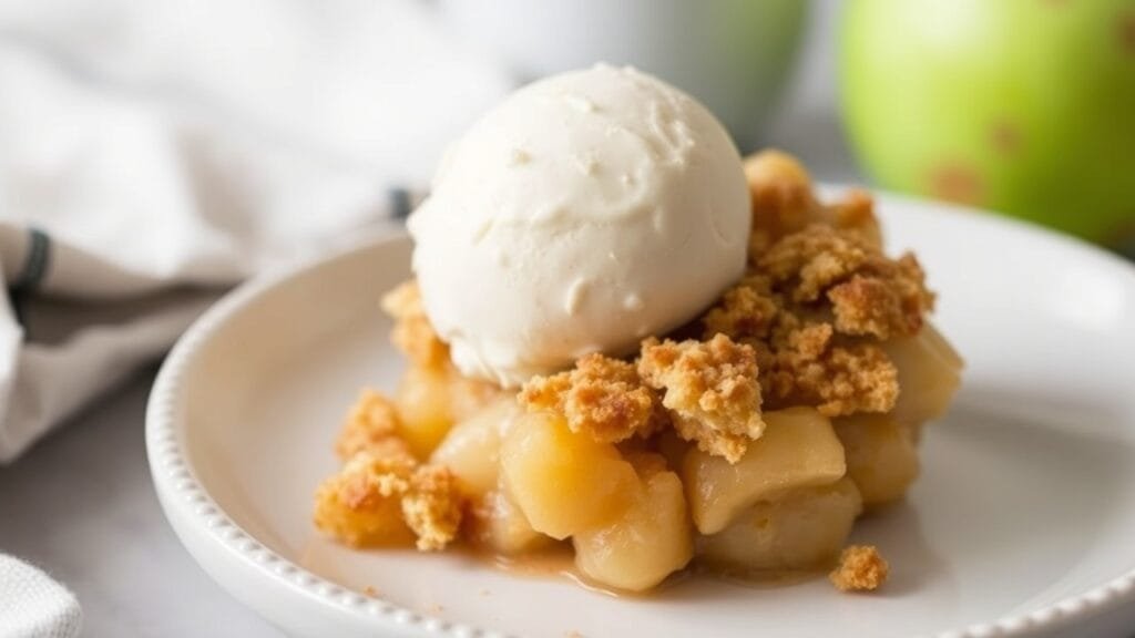 Small batch apple crumble