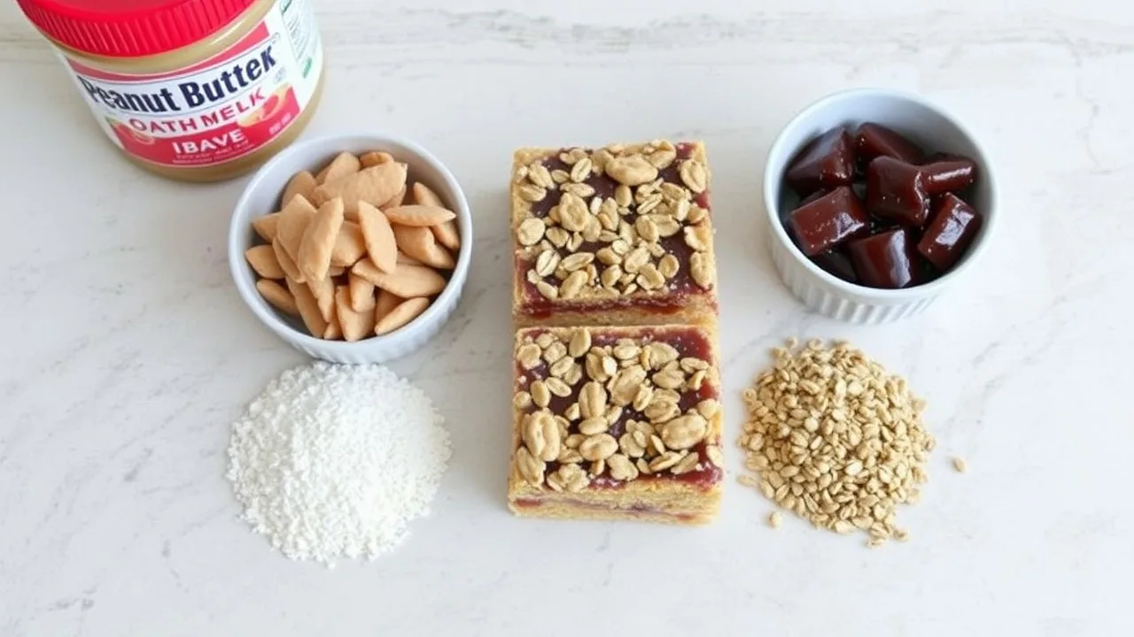 Peanut butter jelly bars oatmeal