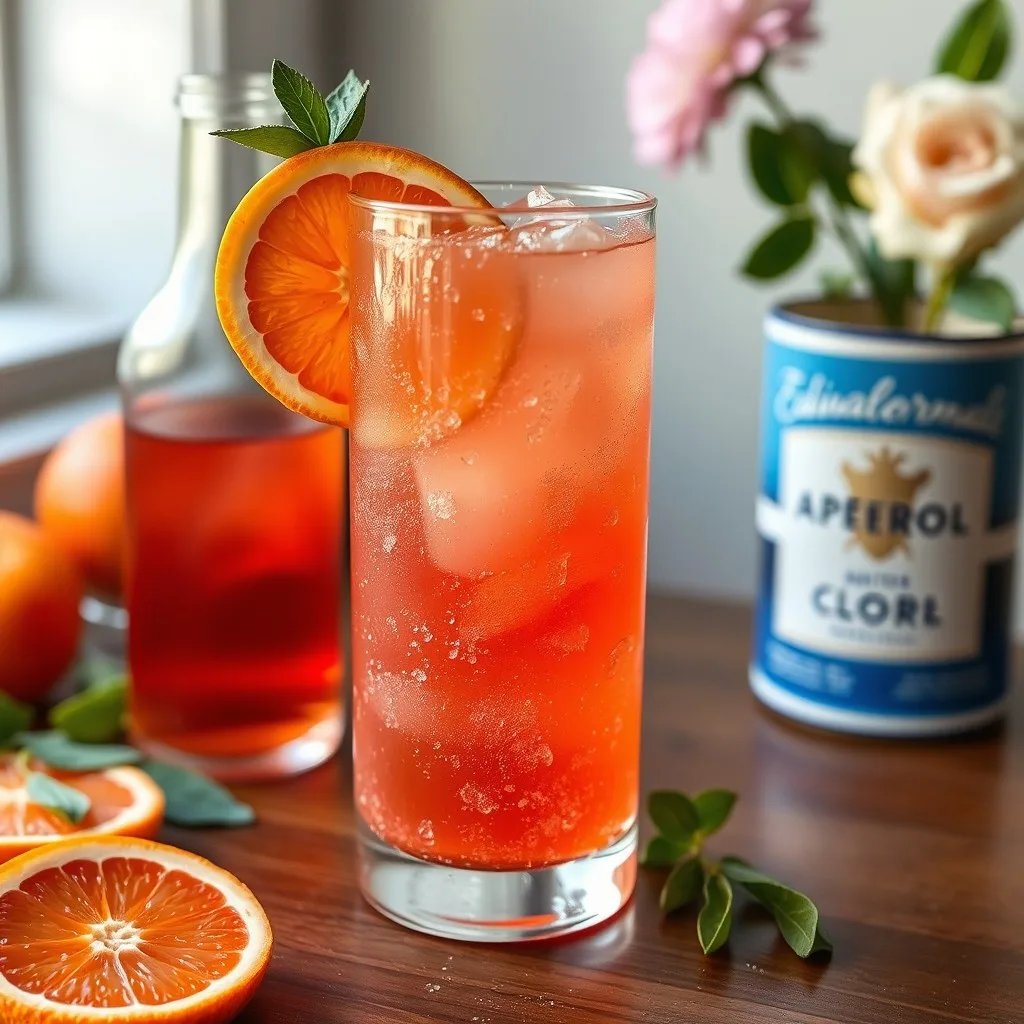 Blood orange aperol spritz