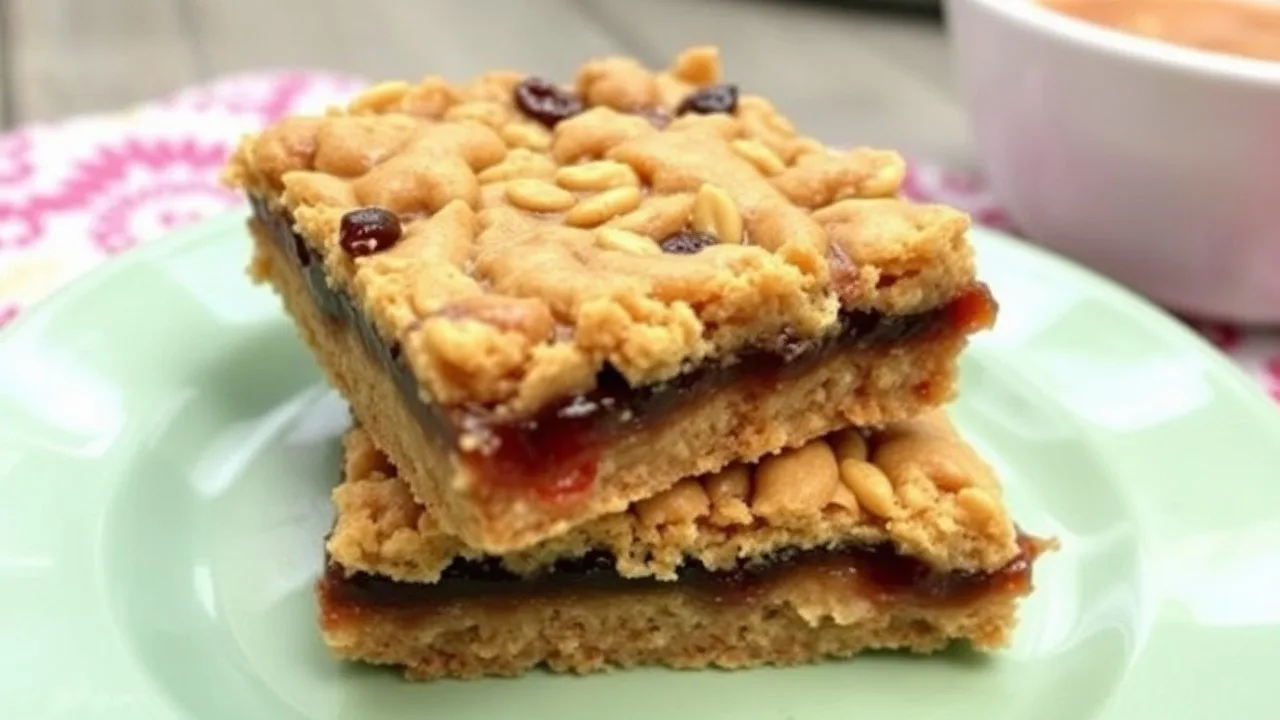 Peanut butter jelly bars oatmeal