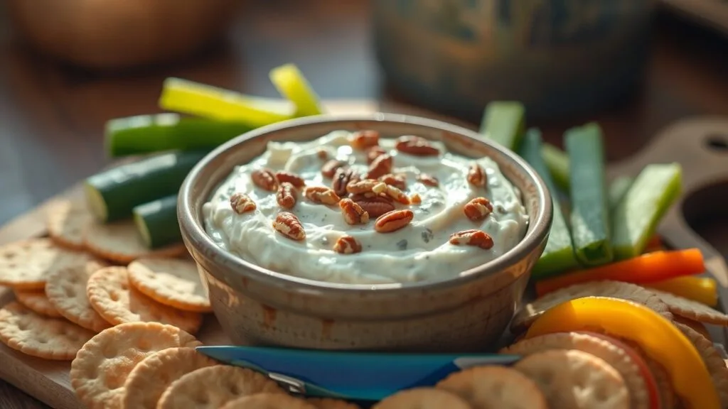 Blue cheese and pecan dip
