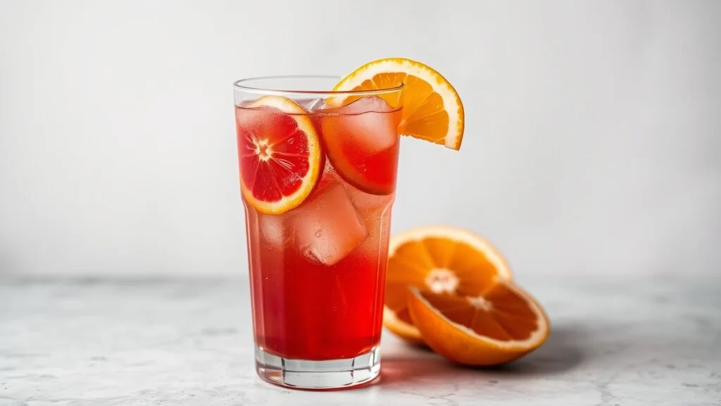 Blood orange aperol spritz