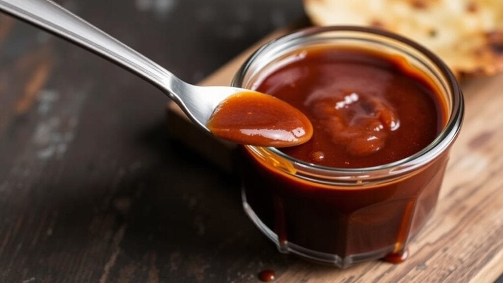 BBQ sauce on hamburgers