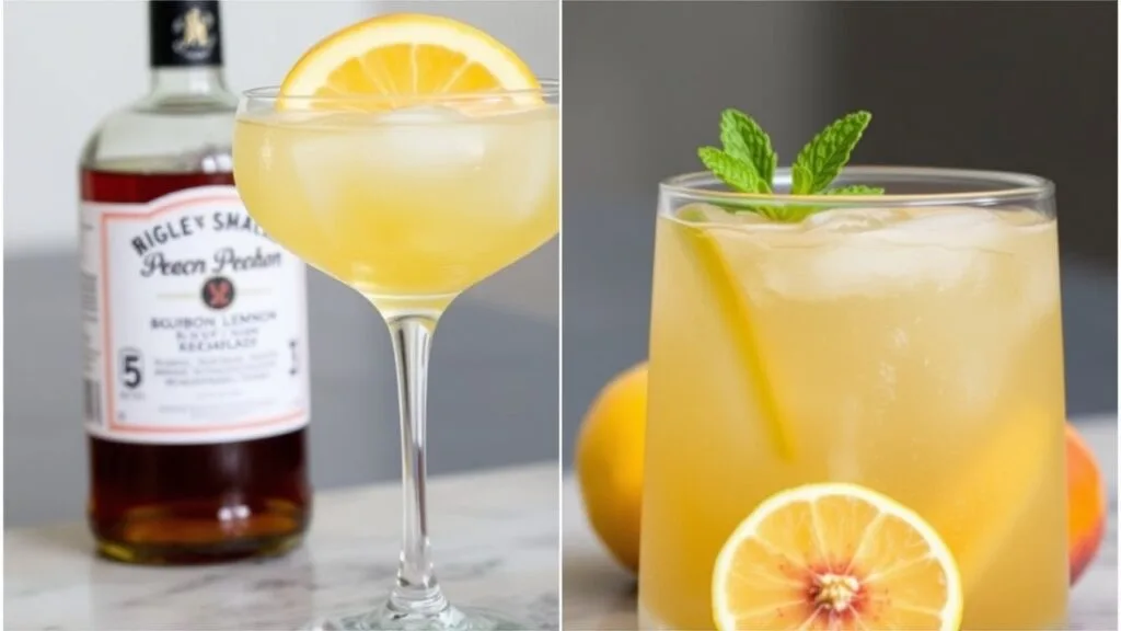 Bourbon peach lemonade