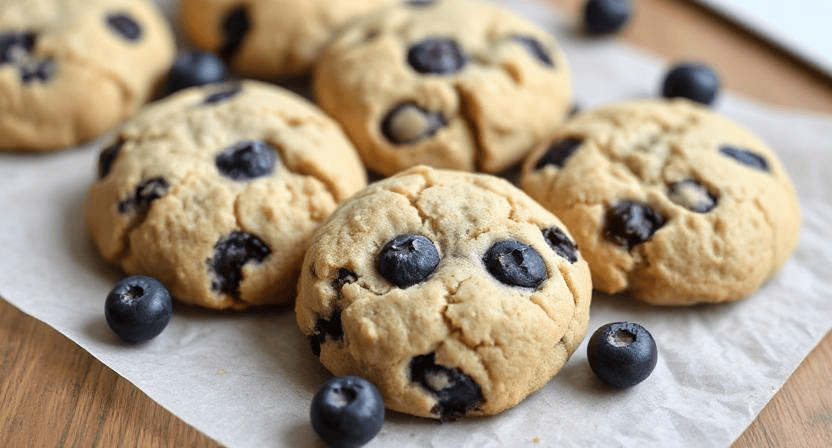 Sourdough discard blueberry cookies