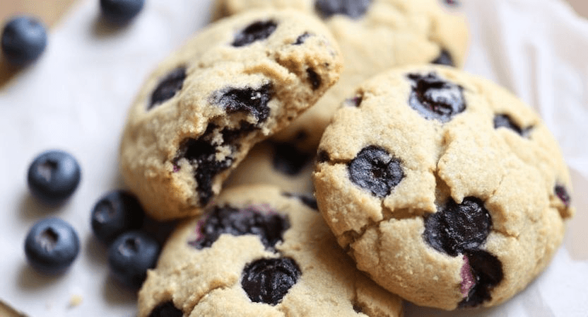 Sourdough discard blueberry cookies