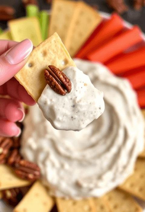 Pecan cream cheese dip
