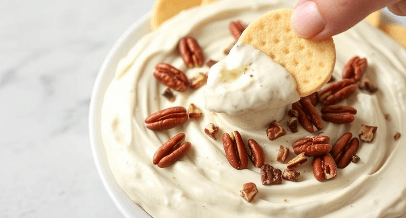 Pecan cream cheese dip