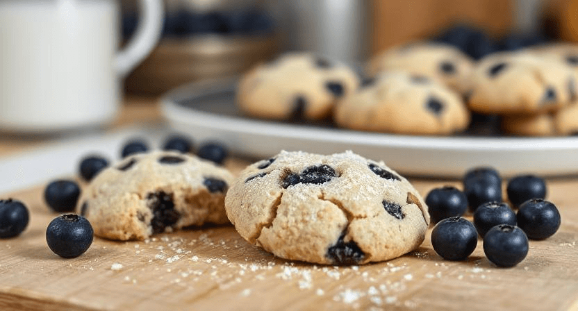 Sourdough discard blueberry cookies