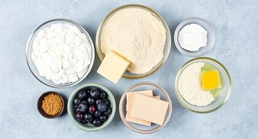 Overnight sourdough blueberry muffins