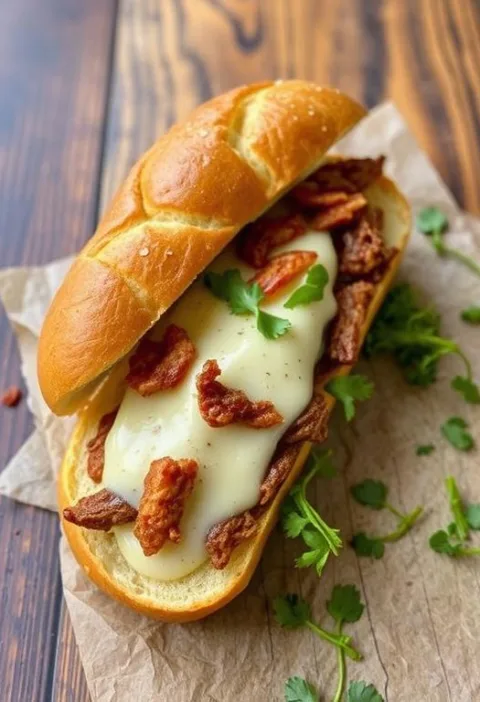 Sourdough cheesesteak