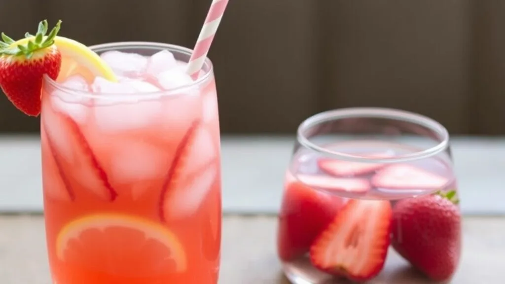 Strawberry lemonade sangria