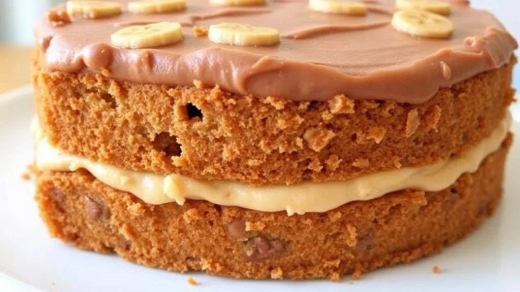 Banana peanut butter cake