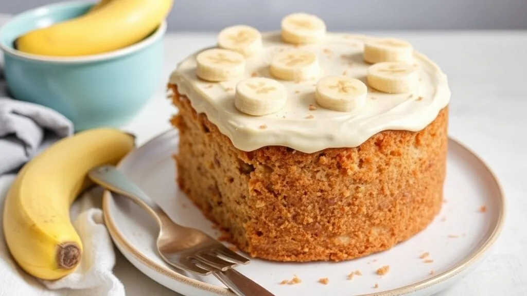 Banana peanut butter cake