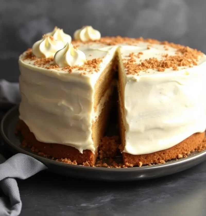 Graham cracker Boston cream cake