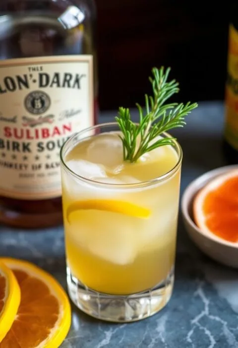Sicilian bourbon sour