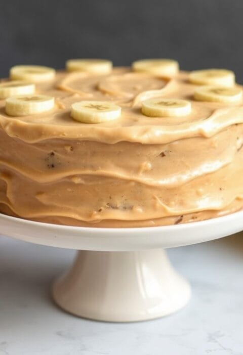 Banana peanut butter cake