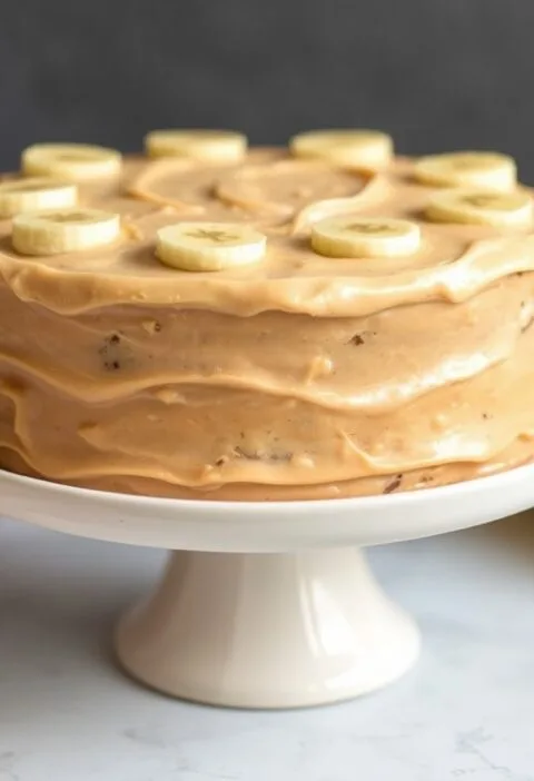 Banana peanut butter cake