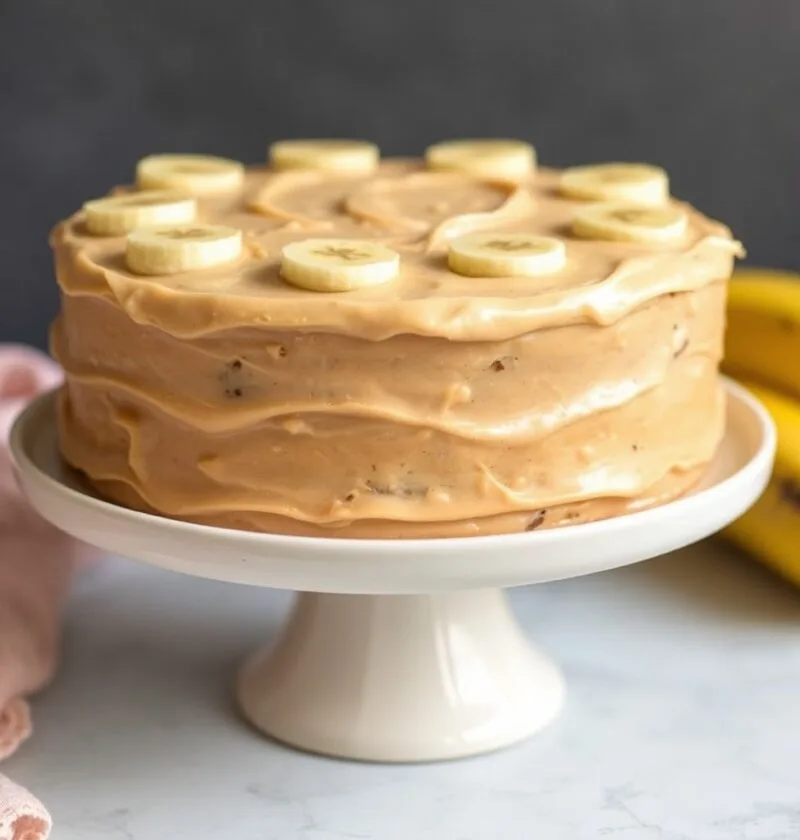 Banana peanut butter cake