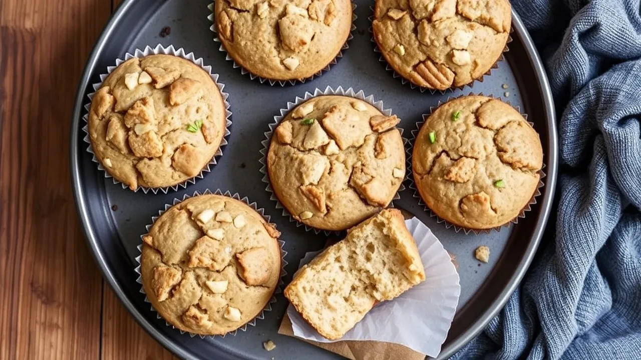 Sourdough discard protein muffins
