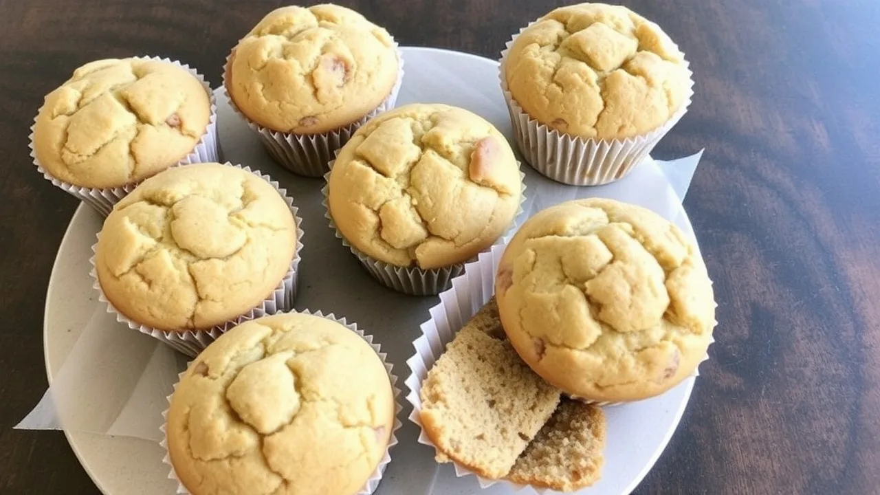 Sourdough discard protein muffins