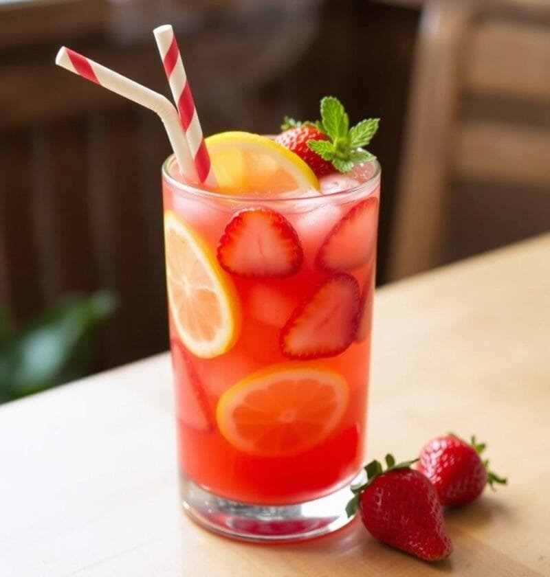 Strawberry lemonade sangria